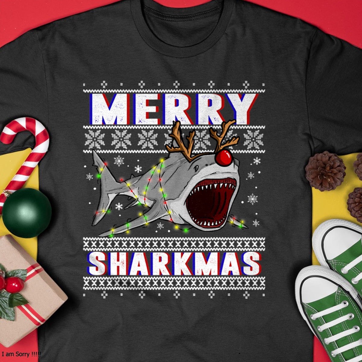 Christmas Shirts for Family, Funny christmas shirts, Christmas Unisex T-Shirt/Hoodie/Sweatshirt HLT00 - Funny Sharkmas Shark Ugly Christmas Sweaters T-Shirt