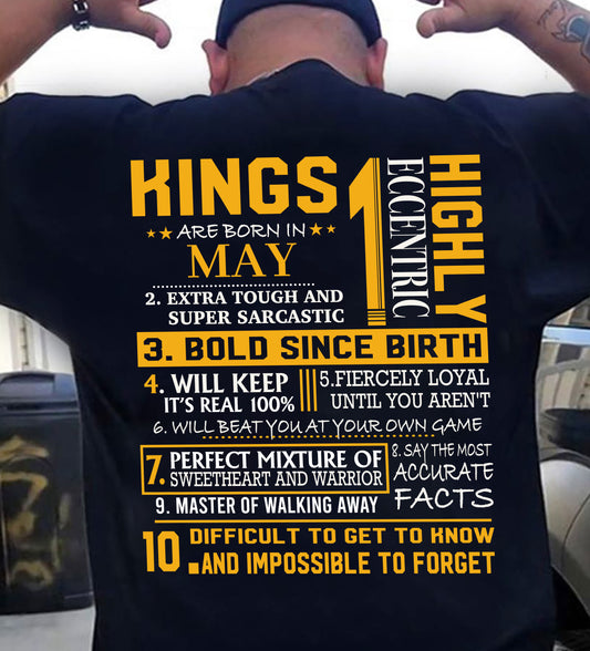 MAY KING  – Extra Tough, Fiercely Loyal & Built Different Since Birth - T Shirt For Strongman - TRNN05 (SKU2602-133-05)