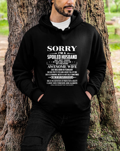 February - I'm A Spoiled Husband Of Awesome Wife - Perfect Gift For Your Husband From Wife - TRNN02 (SKU12-268-02)