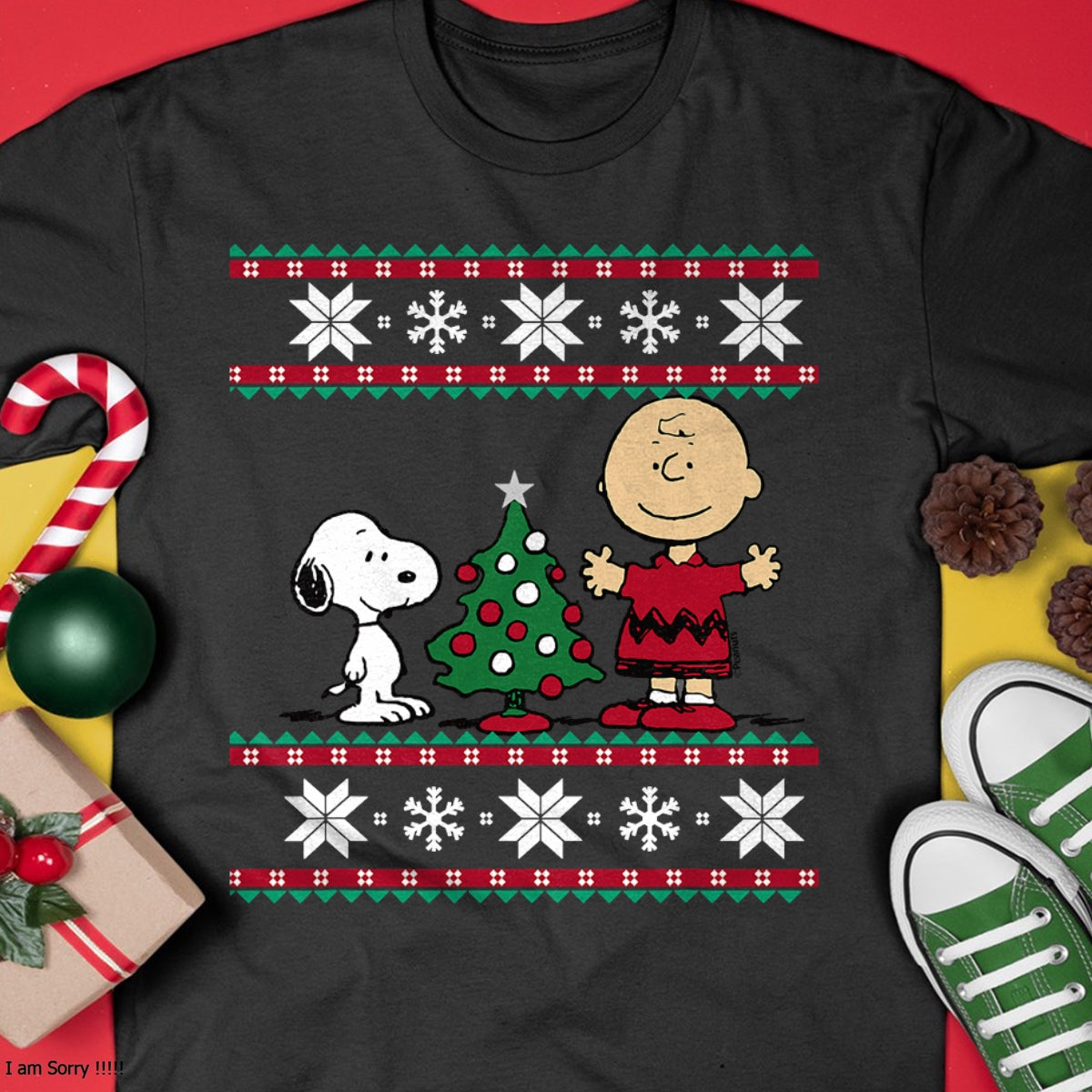 Christmas Shirts for Family, Funny christmas shirts, Christmas Unisex T-Shirt/Hoodie/Sweatshirt HLT00 - Peanuts Snoopy and Charlie Christmas tree Short Sleeve T-Shirt Blue