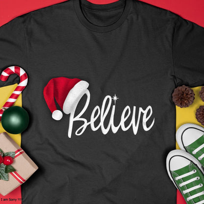 Christmas Long Sleeve T-Shirt - Believe in Santa Claus Shirt - Christmas Unisex T-Shirt/Hoodie/Sweatshirt - TRNN00
