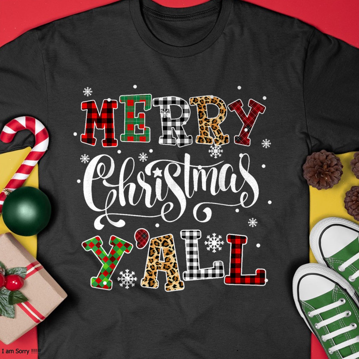Merry Christmas Ya'll Leopard Buffalo Plaid Pajama Family T-Shirt - Christmas Unisex T-Shirt/Hoodie/Sweatshirt - TRNN00