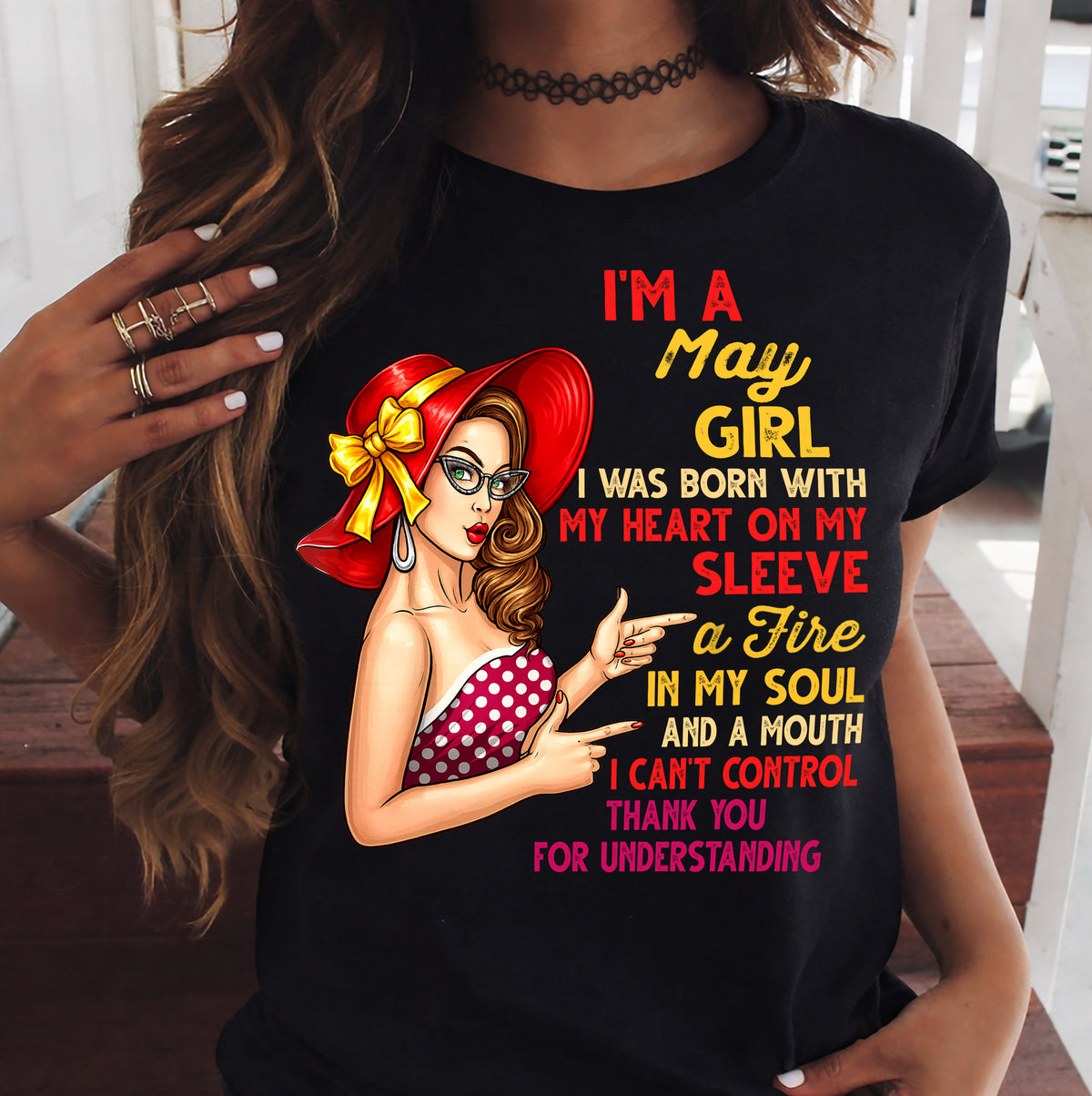 MAY QUEEN – Strong, Passionate & Unapologetically Bold - Birthday T Shirt For Woman - TRNN05 (SKU2603-254-05)