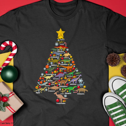Christmas Shirts for Family, Funny christmas shirts, Christmas Unisex T-Shirt/Hoodie/Sweatshirt HLT00 - Dinosaur Christmas Tree Dino TRex Paleontologist Xmas Men T-Shirt