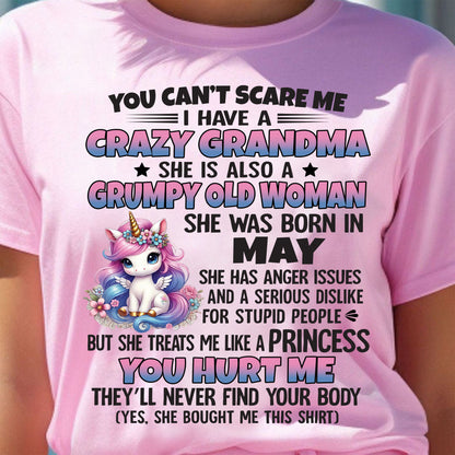 MAY - YOU CAN'T SCARE ME - GIFT FROM GRANDMA FOR GRANDDAUGHTER - TRNN05 (SKU09-106-05)