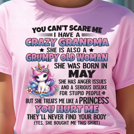 MAY - YOU CAN'T SCARE ME - GIFT FROM GRANDMA FOR GRANDDAUGHTER - TRNN05 (SKU09-106-05)