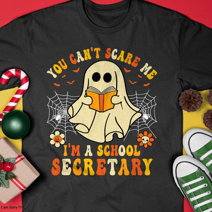 Hallowen Shirts for Family, Funny hallowen shirts, Hallowen Unisex T-Shirt/Hoodie/Sweatshirt HLT00 - You Can't Scare Me I'm A School Secretary Halloween Candy T-Shirt