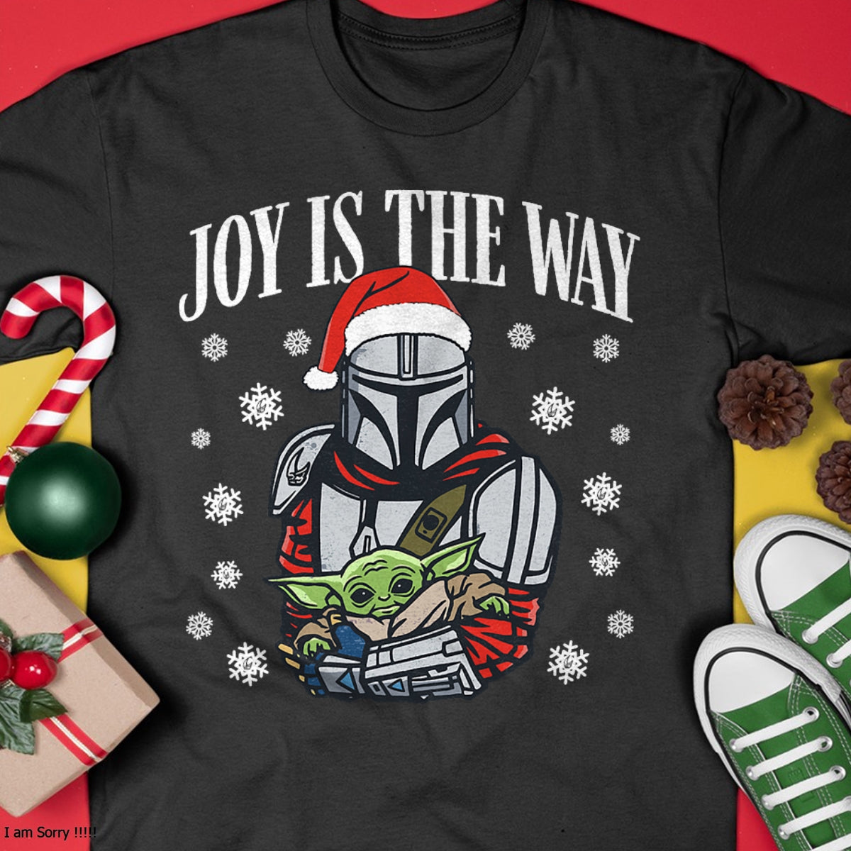 Christmas Shirts for Family, Funny christmas shirts, Christmas Unisex T-Shirt/Hoodie/Sweatshirt HLT00 - Star Wars The Mandalorian Christmas Joy Is The Way T-Shirt