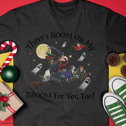 Hallowen Shirts for Family, Funny hallowen shirts, Hallowen Unisex T-Shirt/Hoodie/Sweatshirt HLT00 - Halloween There's Room On My Broom For You Too Teacher Long Sleeve T-Shirt