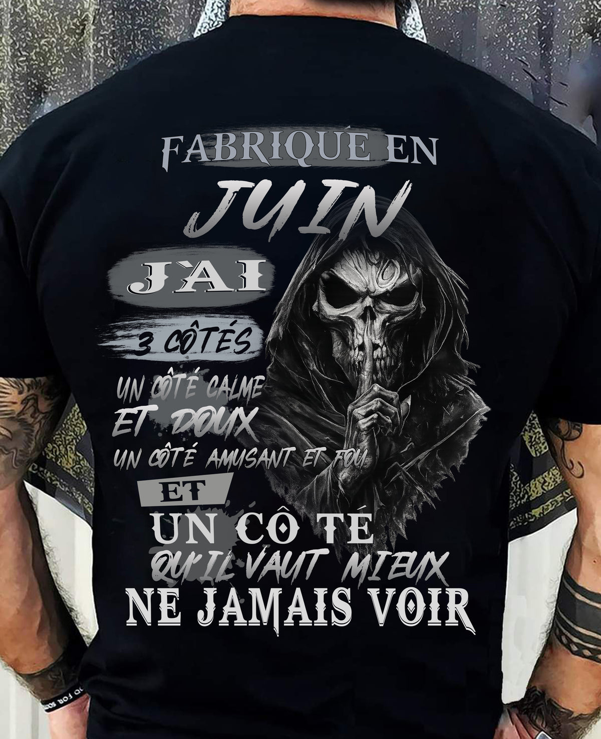 Fabriqué en Juin – J’ai 3 Côtés | T-Shirt Homme Caractère Fort - TRNN06 (SKU26T-01174-06)
