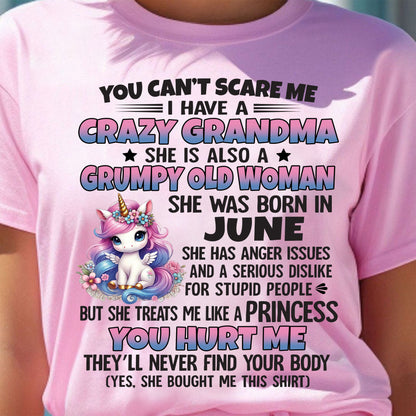JUNE - YOU CAN'T SCARE ME - GIFT FROM GRANDMA FOR GRANDDAUGHTER - TRNN06 (SKU09-106-06)