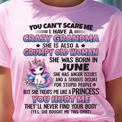 JUNE - YOU CAN'T SCARE ME - GIFT FROM GRANDMA FOR GRANDDAUGHTER - TRNN06 (SKU09-106-06)