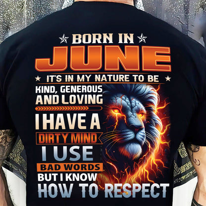 JUNE - DIRTY MIND BUT KNOWS RESPECT - T SHIRT FOR STRONGMAN - TRNN06 (SKU08-84-06)