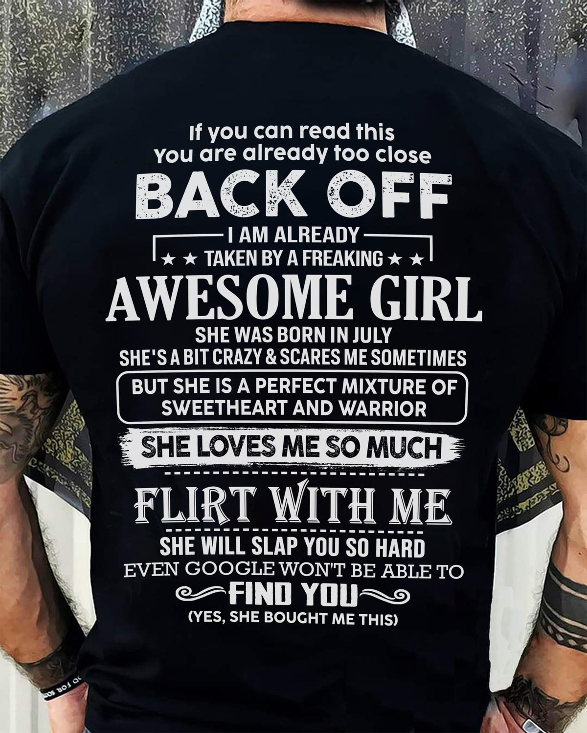 July – Awesome Girlfriend Born In July – Special gift for your Boyfriend – From Wife TRNN07 (SKU06-25-07)