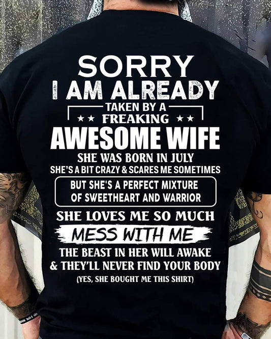 Wife July - Perfect gift for husband From Wife - TRNN07 (SKU68-86-07)