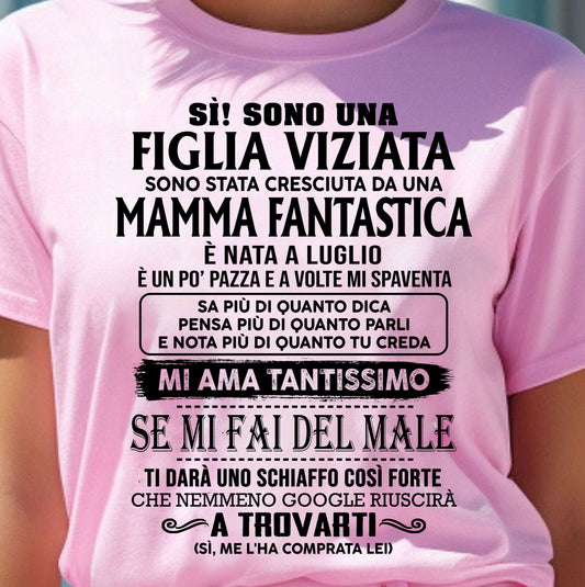 LUGLIO - Fantastica mamma - Maglietta per il figlia dalla mamma - ITA/TRNN07 (SKU2605-262-07)
