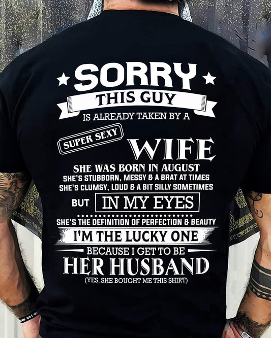 AUGUST - SORRY THIS GUY IS ALREADY TAKEN BY A SUPER SEXY WIFE - TRNN08 (SKU26T-01198-08)
