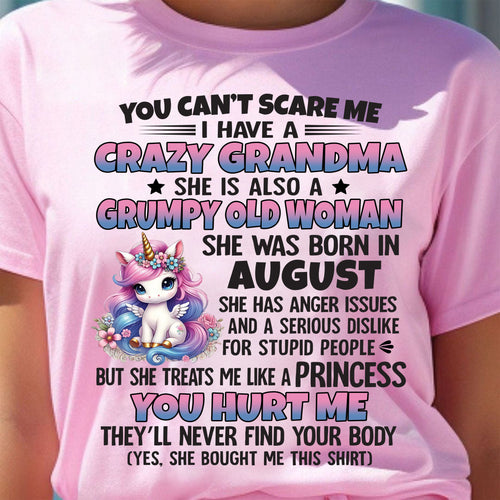 AUGUST - YOU CAN'T SCARE ME - GIFT FROM GRANDMA FOR GRANDDAUGHTER - TRNN08 (SKU09-106-08)