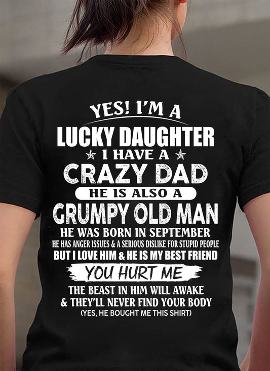 September - Awesome Grumpy Old Dad - Special gift for your daughter From Dad - TRNN09 (SKU10-50-09)