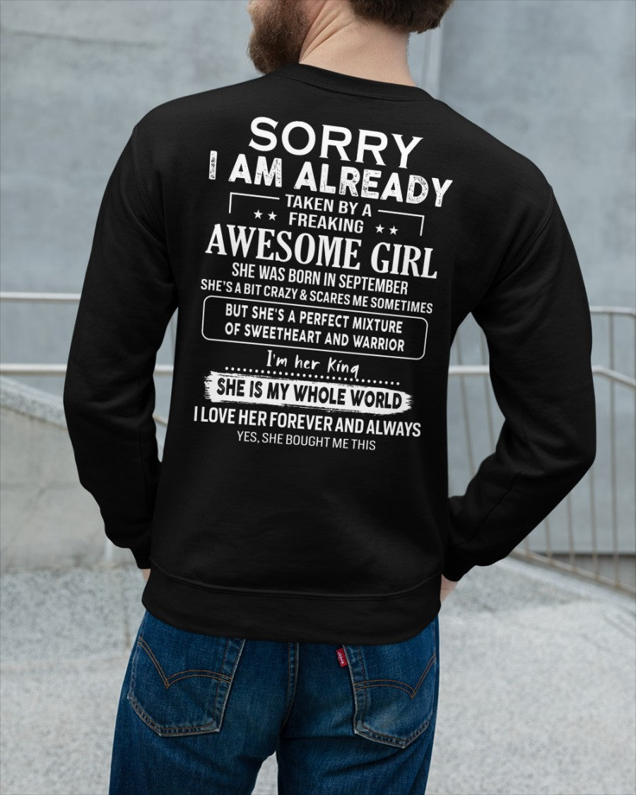 September - Awesome girl - Perfect gift for your boyfriend - (SKU04-86-09) - From Wife TRNN09