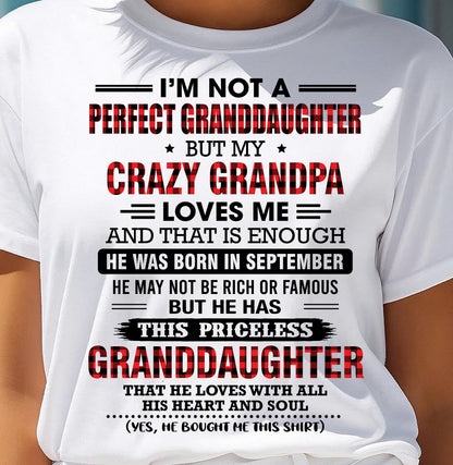 SEPTEMBER - PRICELESS GRANDDAUGHTER - FROM GRANDPA - TRNN09 (SKU2608-446-09)