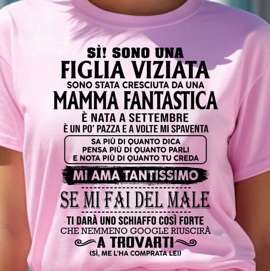 SETTEMBRE - Fantastica mamma - Maglietta per il figlia dalla mamma - ITA/TRNN09 (SKU2605-262-09)