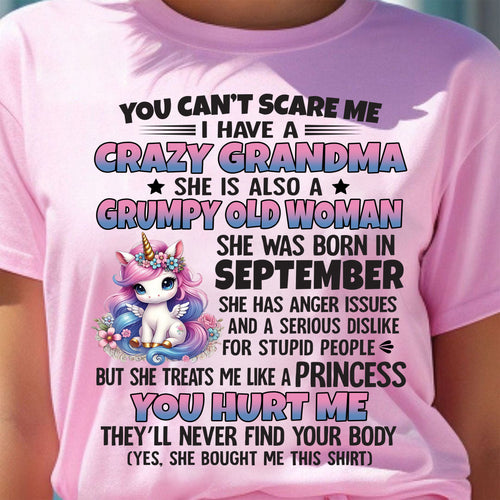 SEPTEMBER - YOU CAN'T SCARE ME - GIFT FROM GRANDMA FOR GRANDDAUGHTER - TRNN09 (SKU09-106-09)