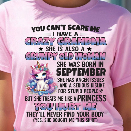 SEPTEMBER - YOU CAN'T SCARE ME - GIFT FROM GRANDMA FOR GRANDDAUGHTER - TRNN09 (SKU09-106-09)