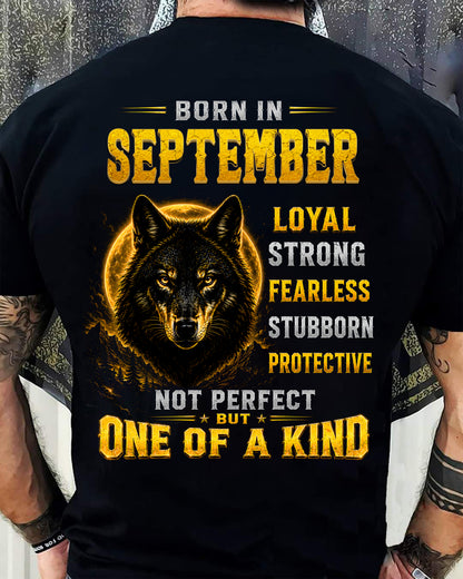 SEPTEMBER GUY - NOT PERFECT BUT ONE OF A KIND - T SHIRT FOR STRONGMAN - TRNN09 (SKU2607-266-09)