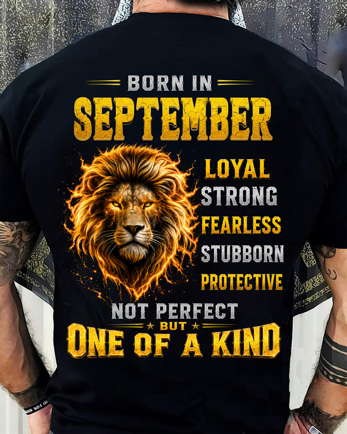 SEPTEMBER GUY - NOT PERFECT BUT ONE OF A KIND - T SHIRT FOR STRONGMAN - TRNN09 (SKU2608-34-09)