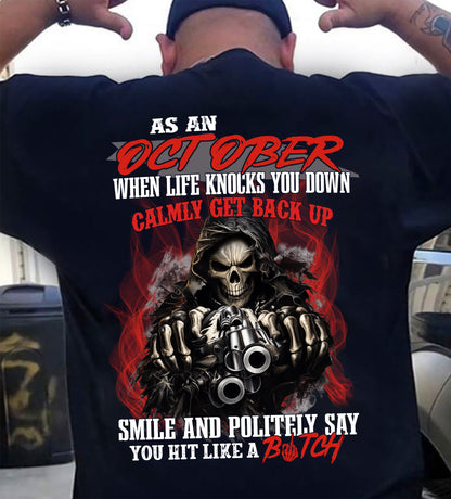 OCTOBER MAN - WHEN LIFE KNOWS YOU DOWN CALMLY GET BACK UP - TRNN10 (SKU26T-01164-10)
