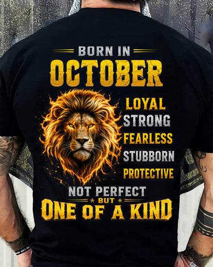 OCTOBER GUY - NOT PERFECT BUT ONE OF A KIND - T SHIRT FOR STRONGMAN - TRNN10 (SKU2608-34-10)
