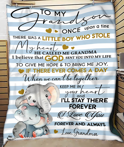 Special Gift For Your Grandson Blanket - From Grandma