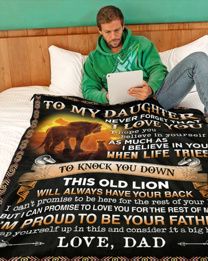 BLANKET FOR DAUGHTER - GIFT FROM DAD - COMFORT & WARMTH GIFT 2 NTTD00 (SKUB06-53)