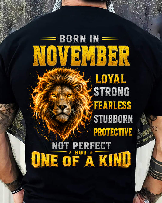NOVEMBER GUY - NOT PERFECT BUT ONE OF A KIND - T SHIRT FOR STRONGMAN - TRNN11 (SKU2608-34-11)