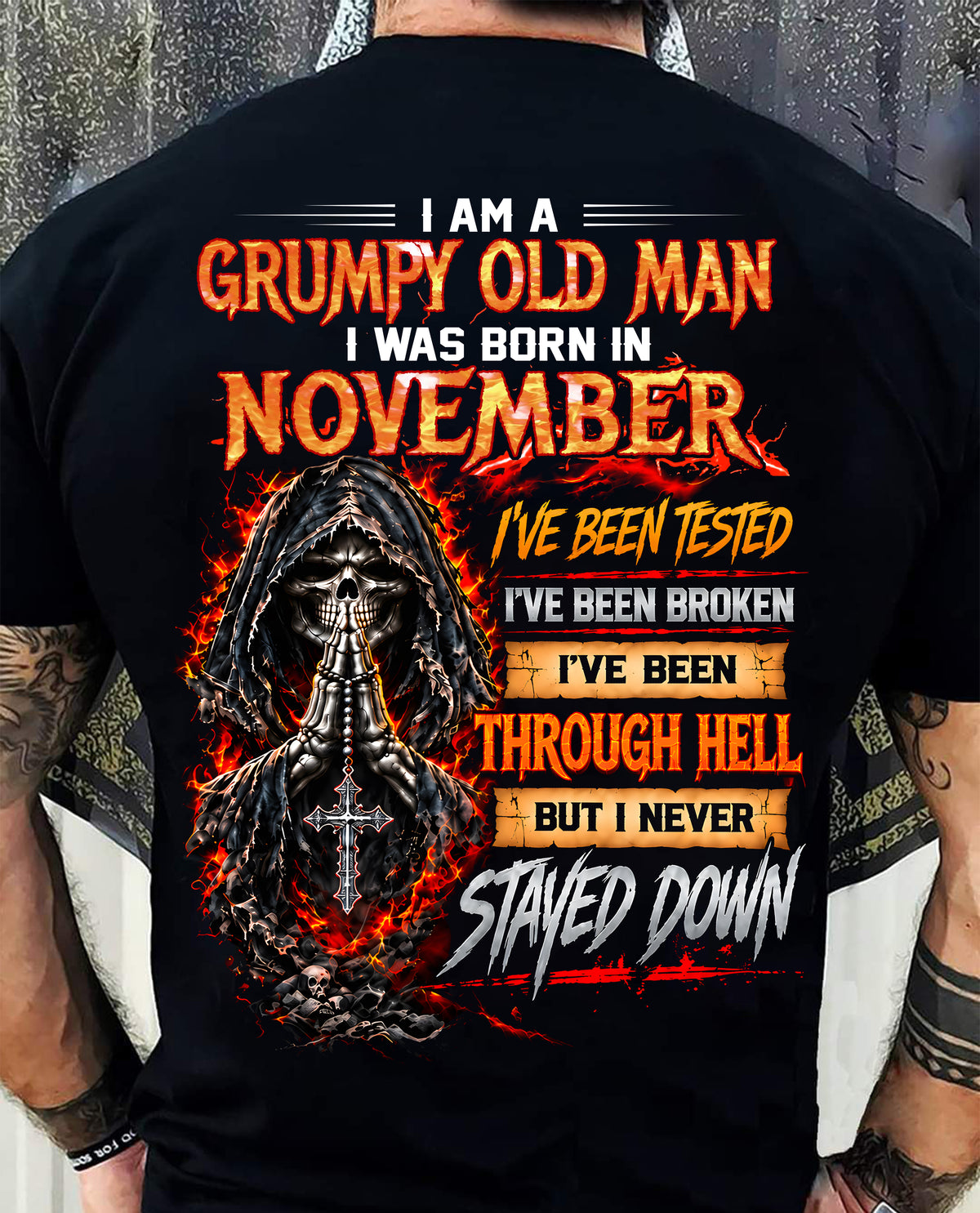 NOVEMBER - I Am a Grumpy Old Man - T Shirt For Strongman - TRNN11 (SKU2609-372-11)