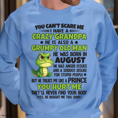 AUGUST - YOU CAN’T SCARE ME - GIFT FOR GRANDSON AND GRANDDAUGHTER FROM GRANDPA - TRNN08 (SKU09-121-08)