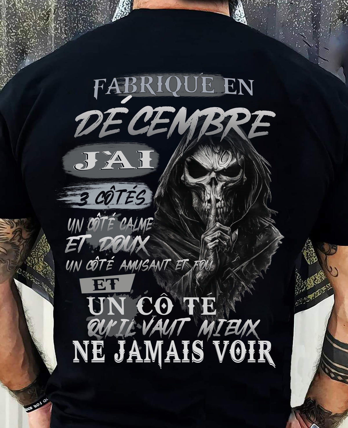 Fabriqué en Décembre – J’ai 3 Côtés | T-Shirt Homme Caractère Fort - TRNN12 (SKU26T-01174-12)