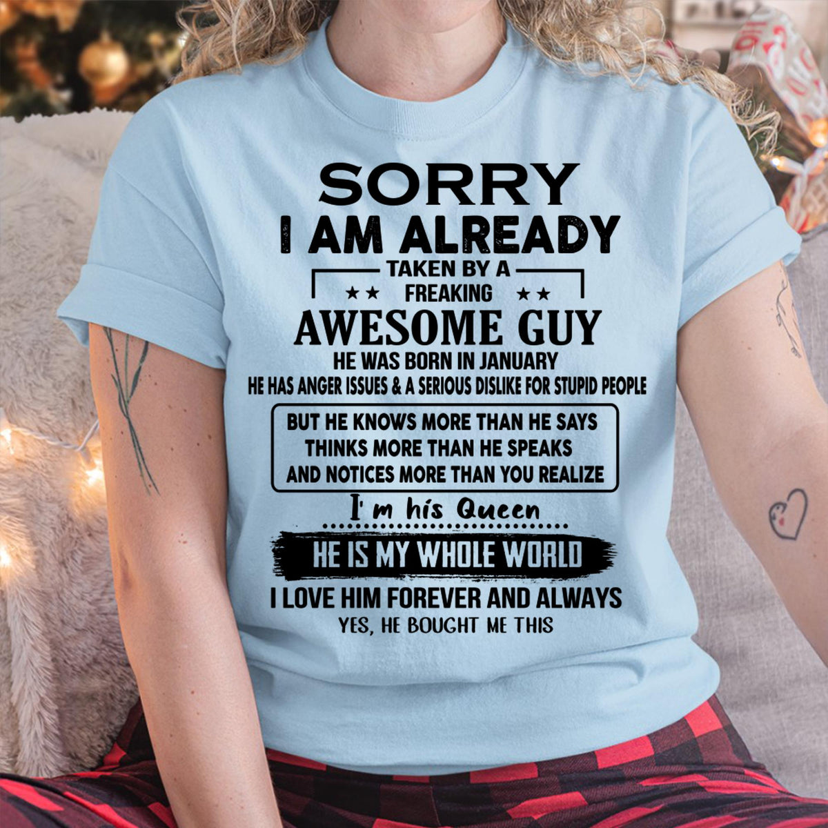 January - Awesome Guy - Perfect gift for your girlfriend or wife From Husband - TRNN01  (SKUT08-11-01)