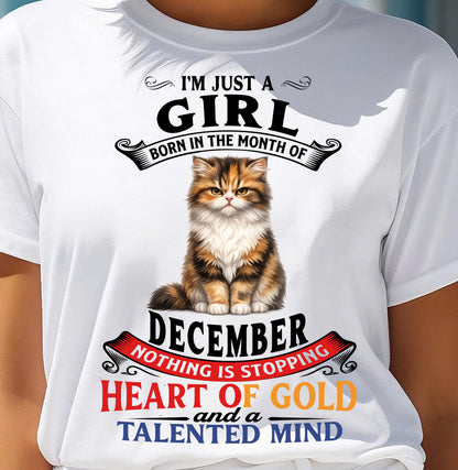 DECEMBER - NOTHING IS STOPPING THIS FLAMING SOUL - Birthday T Shirt For Woman - TRNN12 (SKU2605-74-12)