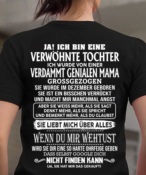 DEZEMBER - VERDAMMT GENIALEN MAMA – T-Shirt von Mama an Tochter - DEU/TRNN12 (SKU2605-341-12)