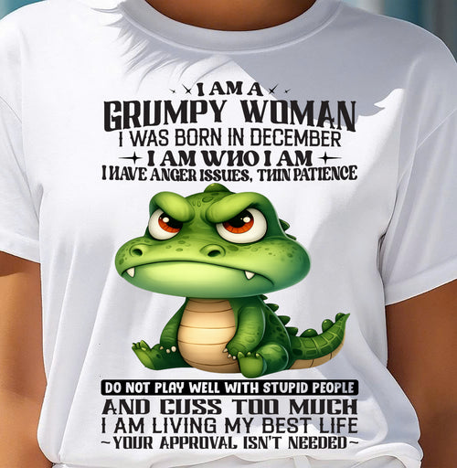 DECEMBER - I AM WHO I AM - Birthday T Shirt For Woman - TRNN12 (SKU2602-183-12)