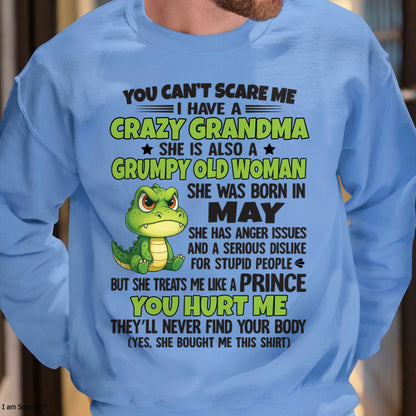 MAY - YOU CAN'T SCARE ME - FOR GRANDSON - GIFT FROM GRANDMA - TRNN05 (SKU09-85-05)