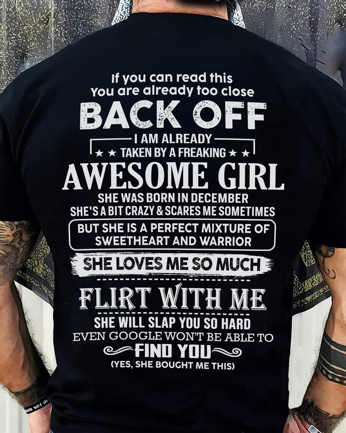 December – Awesome Girlfriend Born In December – Special gift for your Boyfriend – From Wife TRNN12 (SKU06-25-12)
