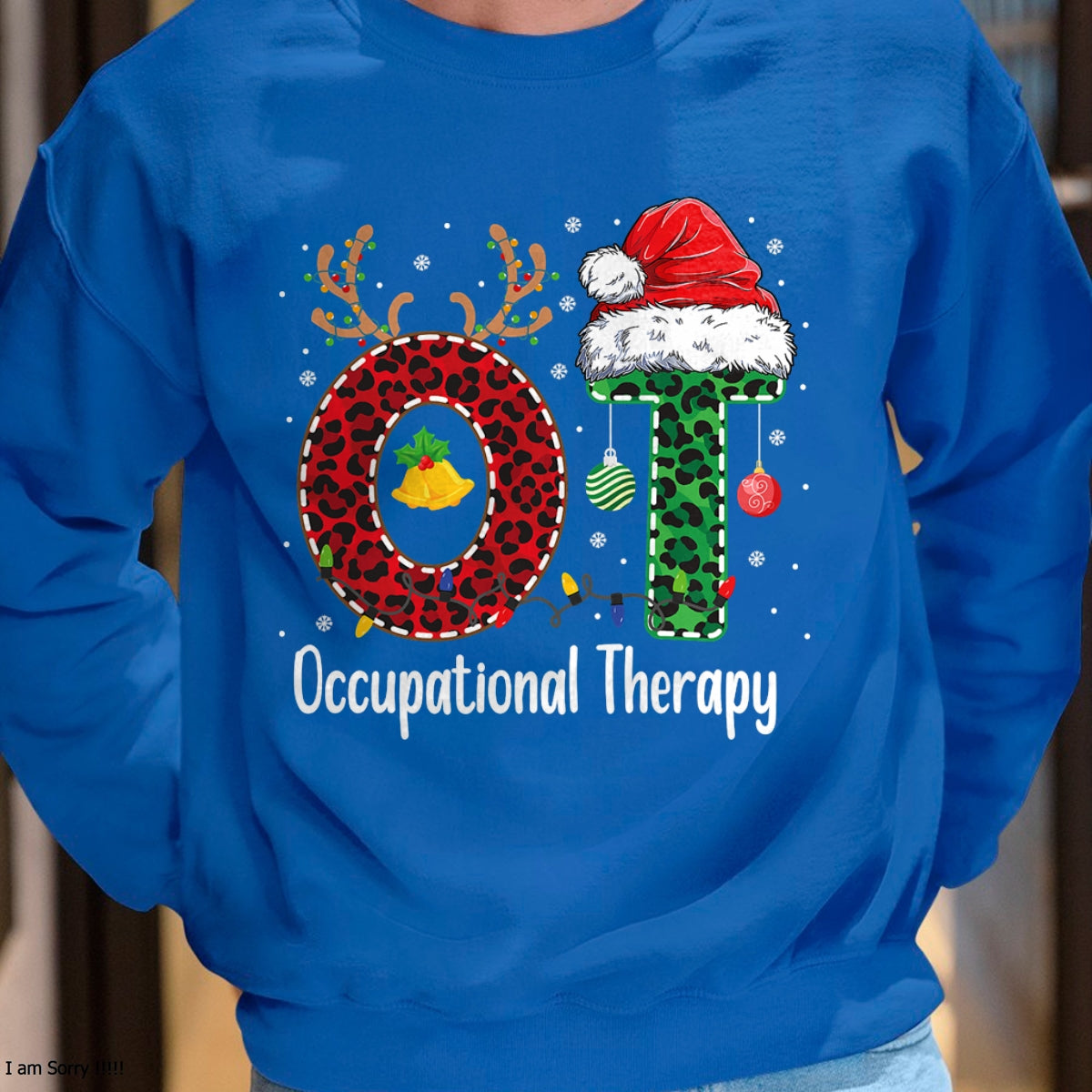 Christmas Shirts for Family, Funny christmas shirts, Christmas Unisex T-Shirt/Hoodie/Sweatshirt HLT00 - Occupational Therapy Christmas santa hat OT Therapist T-Shirt
