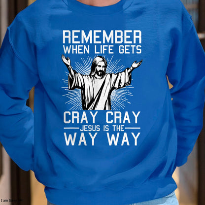 Jesus Is The Way Christmas Funny Faith Religious Christian T-Shirt - Christmas Unisex T-Shirt/Hoodie/Sweatshirt - TRNN00