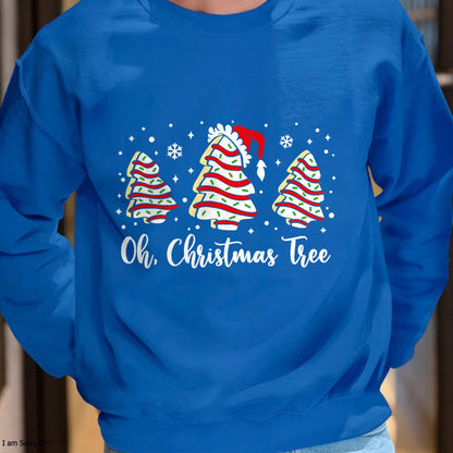 Christmas Shirts for Family, Funny christmas shirts, Christmas Unisex T-Shirt/Hoodie/Sweatshirt HLT00 - Groovy Oh Christmas Tree Cakes Debbie Becky Jen Cake Lovers T-Shirt