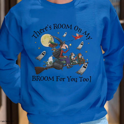 Hallowen Shirts for Family, Funny hallowen shirts, Hallowen Unisex T-Shirt/Hoodie/Sweatshirt HLT00 - Halloween There's Room On My Broom For You Too Teacher Long Sleeve T-Shirt
