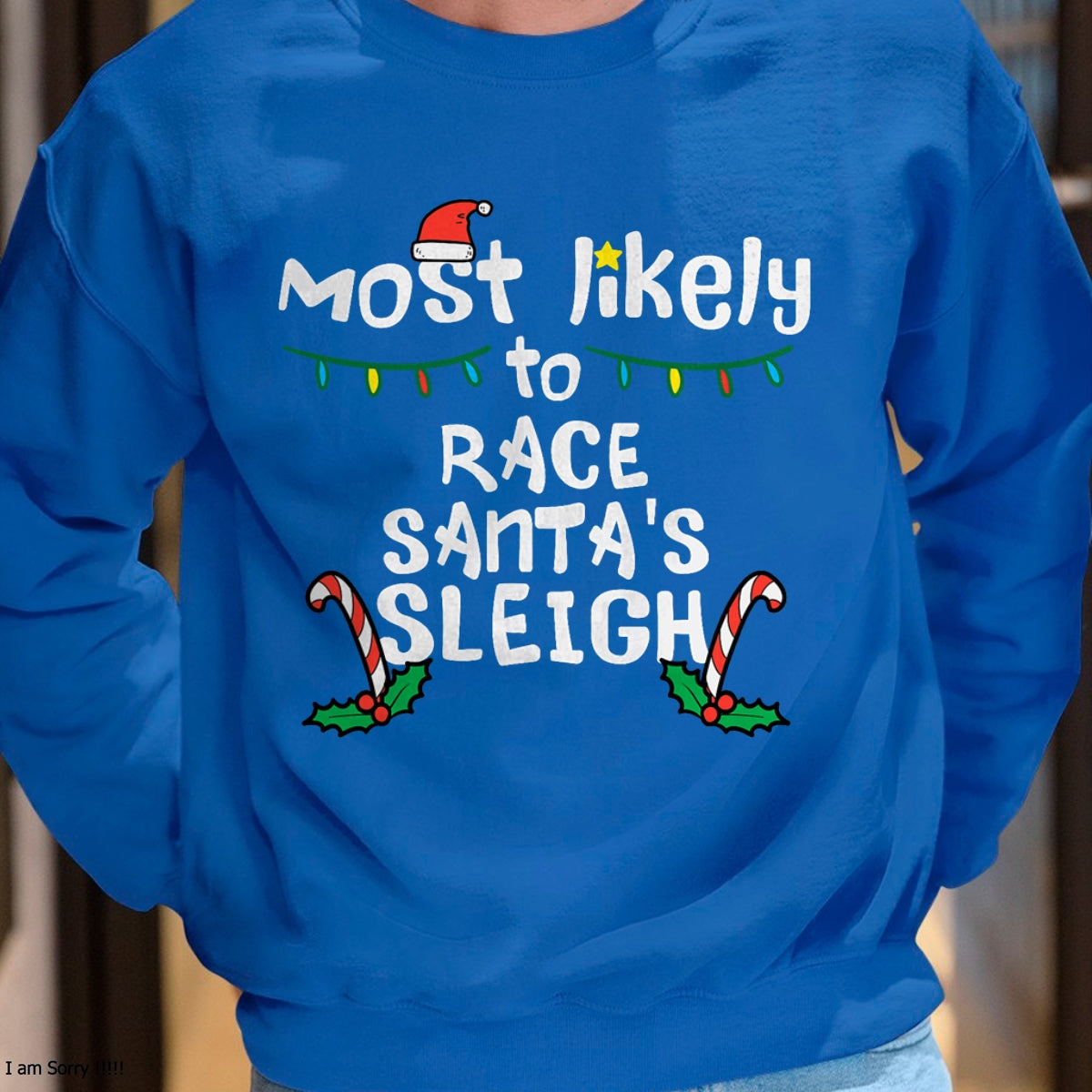 Christmas Shirts for Family, Funny christmas shirts, Christmas Unisex T-Shirt/Hoodie/Sweatshirt HLT00 - Most Likely Race Santa Sleigh Christmas Xmas Family Boys Men T-Shirt