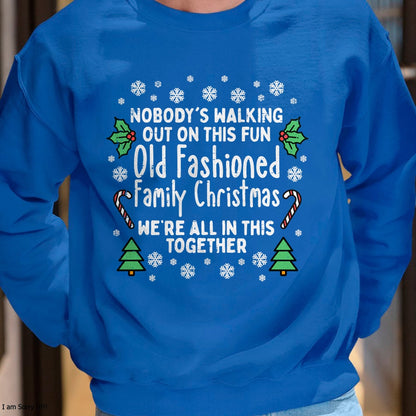 Old Fashioned Family Christmas Ugly Xmas Men Women Kids T-Shirt - Christmas Unisex T-Shirt/Hoodie/Sweatshirt - TRNN00